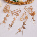 MIO Wholesale Tassel Elegant Metal Girl Hair Wiggle Claw Clip Butterfly Hair Clip with Dangle Beads Hairpins