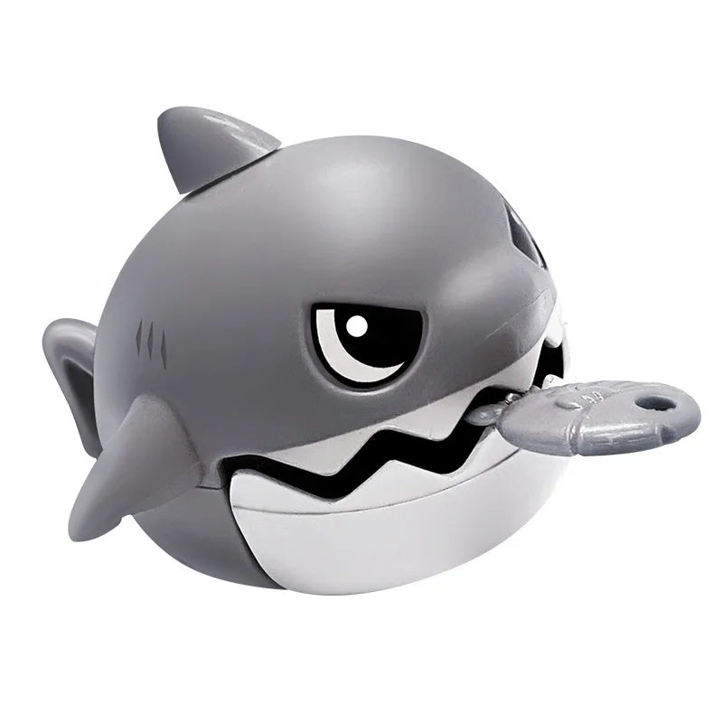 2024 Interactive Pull Line Moving Bite Shark Eating Small Fish Toy Keyring Shark Figure Miniature for Car Key Holder Novel Toys