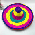 Mexican Woven Hawaii Medium Decorative Fashion National Characteristics Rainbow Bobble Straw Hat