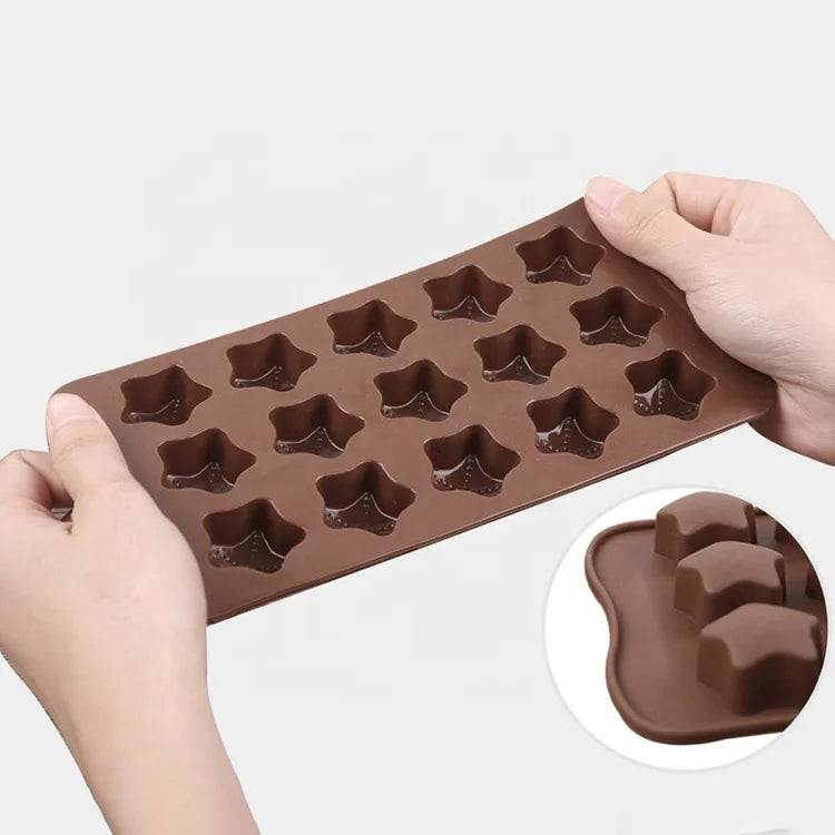 DIY Household Non Stick Chocolate Morsel Silicone Mold Moldes De Silicon Para Chocolate Baking Silicone Chocolate Molds