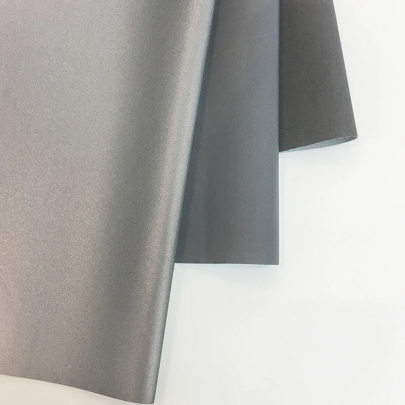 Wholesale Reflective Material 140cm 100cm Width High Vis White Silver Waterproof Reflective Fabric Rolls Packing for Garments