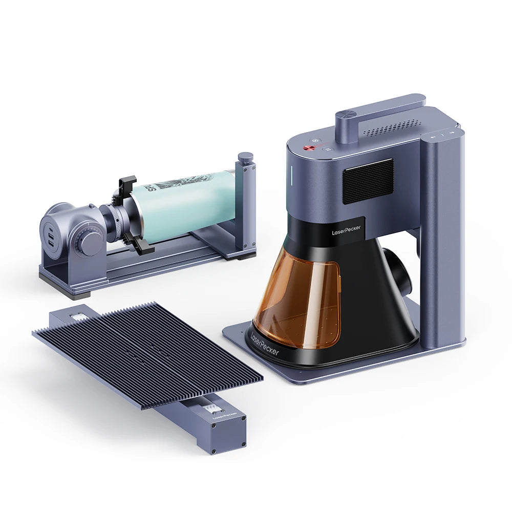 LaserPecker LP5 Deluxe With Rotary Slide 20W 8KHandheld Laser Engraver Portable Laser Engraving Machine for All Materials