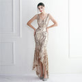 19609# New Long Skirt Craft Order Bead Temperament Elegant Annual Meeting Fishtail Sequin Dresses