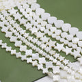 White Shell Disc Spacer Beads Shell Beads Mother of Pearl Heart Star Clover Shape Beads for DIY Jewelry Making 6mm 7mm 8mm