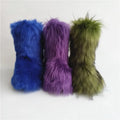 2025 Trendy Mongolian Snow Fox Fur Shoes Winter Sheep Faux Fur Boots Women
