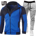 Liu Ming New Product Custom Logo Autumn Winter Sport Hoodies Tracksuit 2 Pieces Sets Zipper Sweatshirt Pants Suit for Men