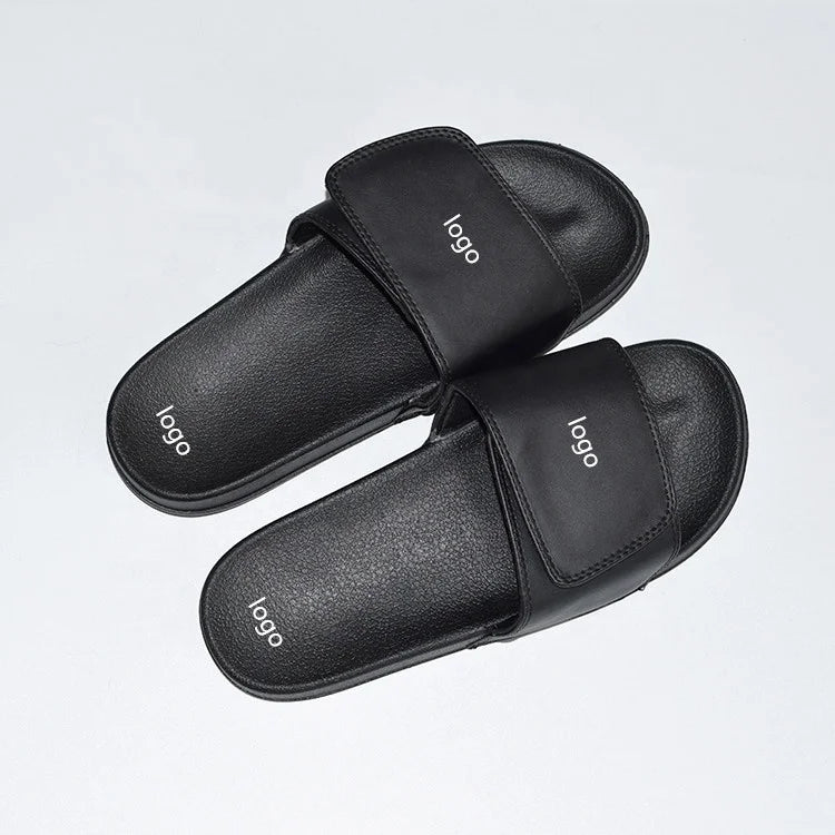 PU Adjustable Custom Sliders Slippers Summer Gym Sport Slide Slipper Casual Sandals Women's Designer Sandals and Slides