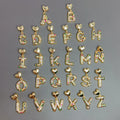 Exquisite Metal Crystal Zircon 26 Initial Letter Pendants Charms for Jewelry Making DIY Trendy Necklace Accessories