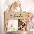Personalized Custom Bridal Shower Party Gift Bridesmaid Tote Bags Wedding Welcome PVC Bags Jute Tote Bag for Gifts