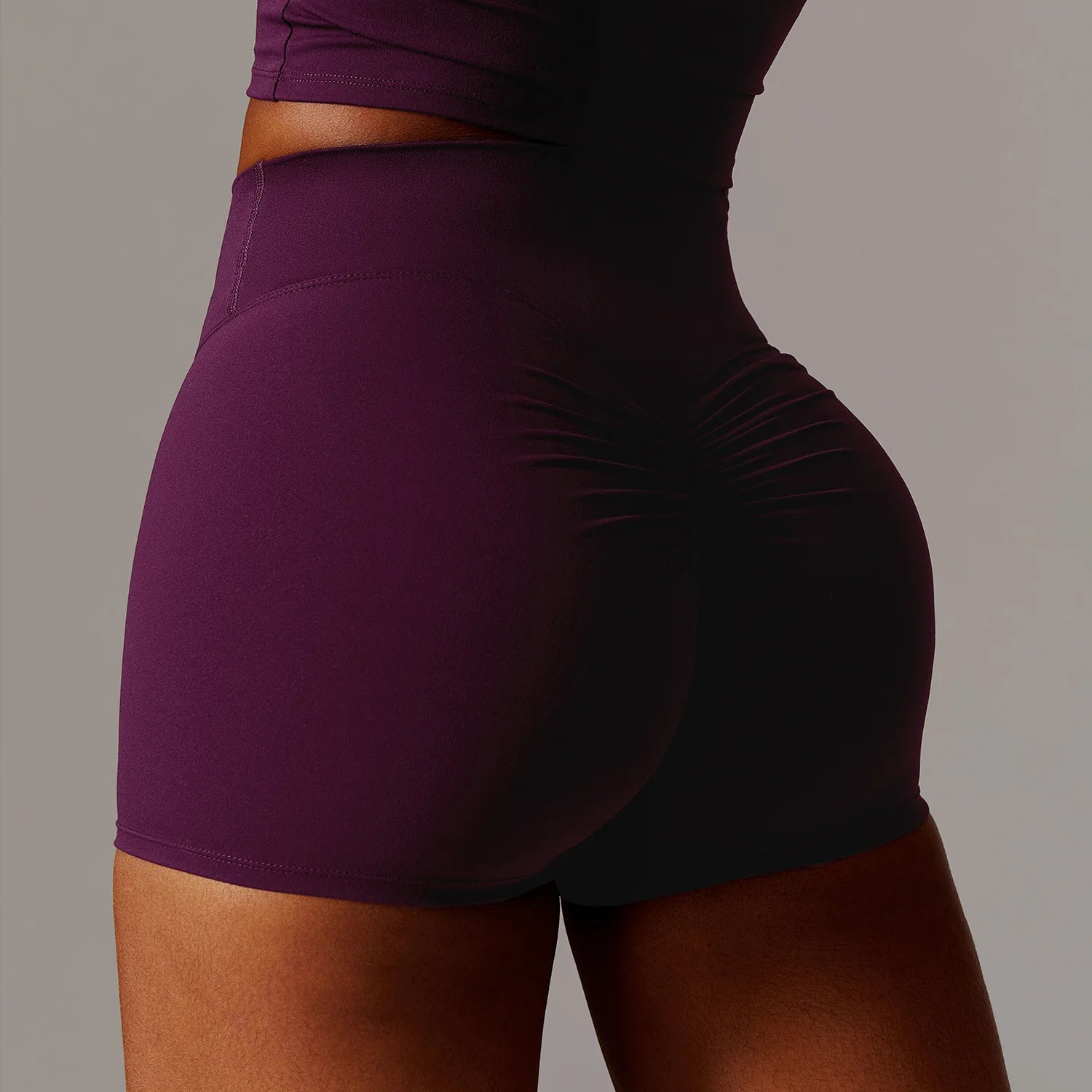 Women's High Waist XL Yoga Jogging Shorts Solid Pattern Push-Up Sportswear With Butt Scrunch Leggins Seamless Fitness Shorts