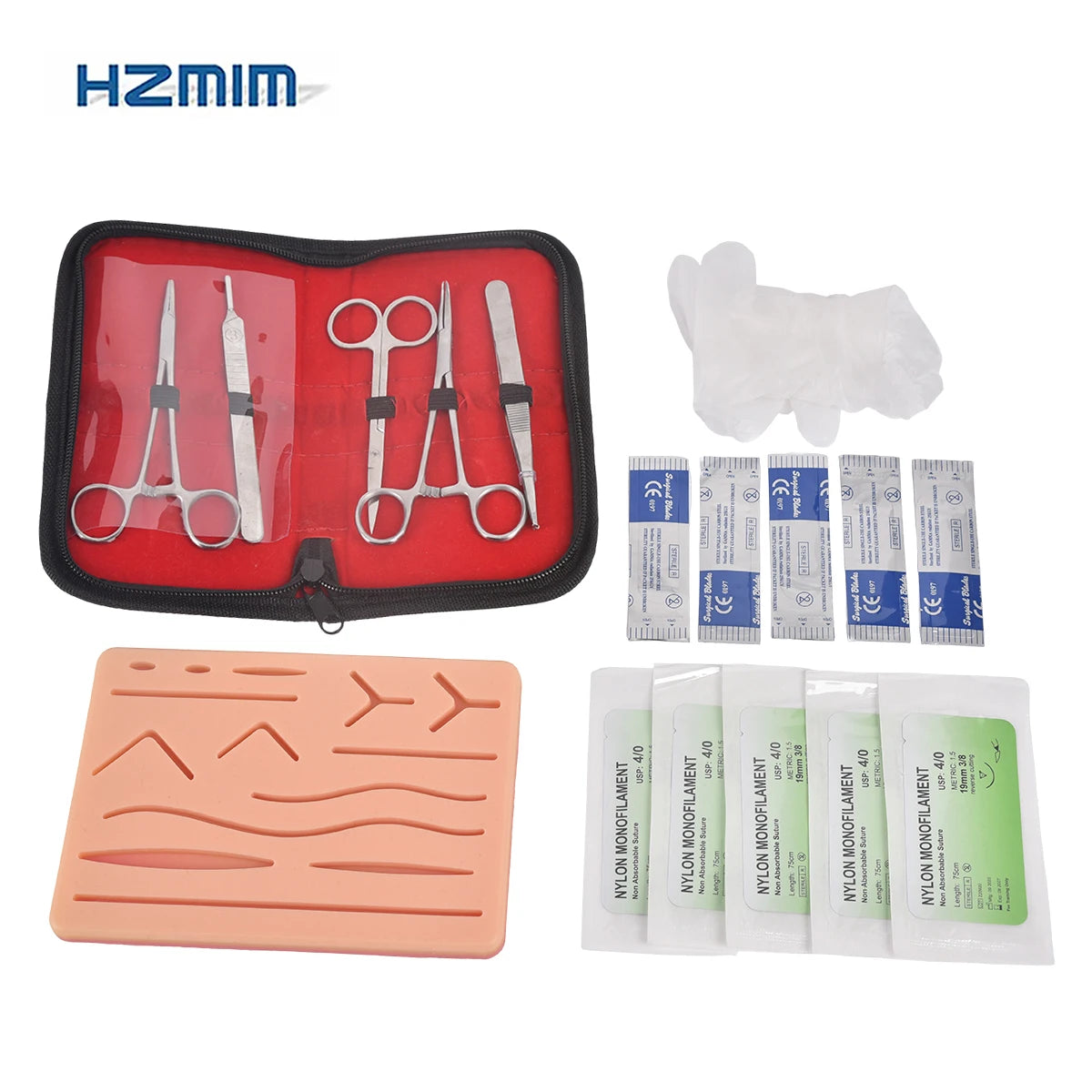 Silicone Anatomical Model Manikin Surgical Suture Practice Kit for Medical Students Training Usage in Schools