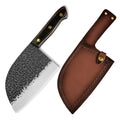 Xingye 7 Inch Full Tang Heavy Big Chopping Tactical Survival Hunting Camping Butcher Chef Knife Set Serbian With Leather Sheath