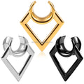 Evorte Wholesale Tibetan Silver Gold Plated Hexagon Saddle Ear Expander Tunnel Plug Ear Stretcher Gauge Earring Piercing Jewelry