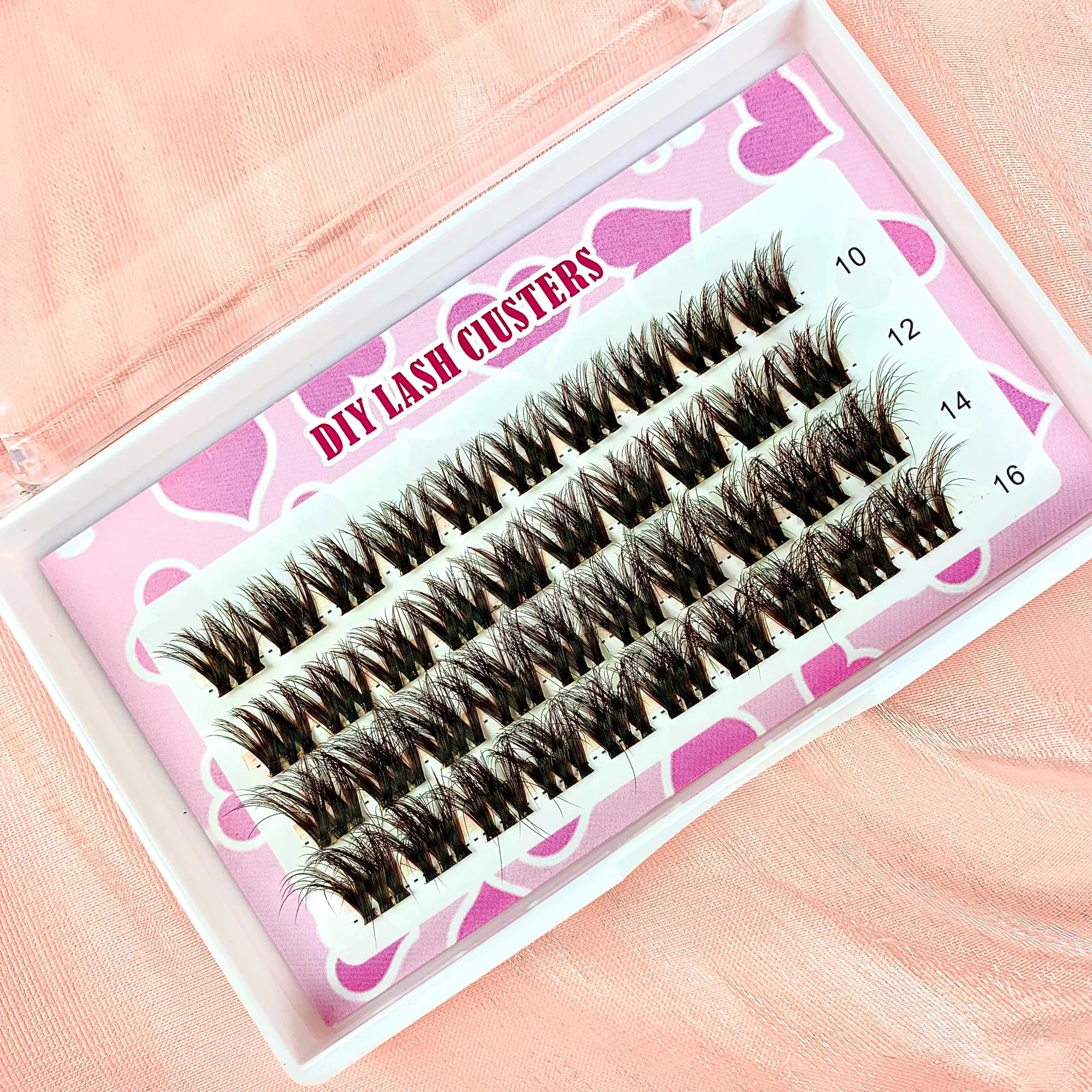 Wholesale DIY Full Strip Eyelash Extension Kit Fluffy Custom Logo Mink Wispy Cluster Lashes with Private Label