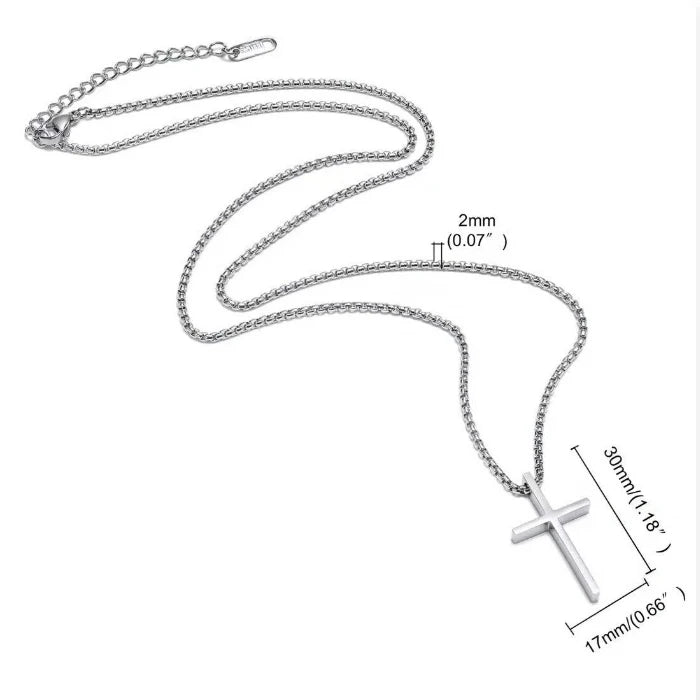 Silver Steel Steel  Fashion Trendy Special Design Statement Makers Hip Hop Double Layered Cross Pendant Luxury Necklace