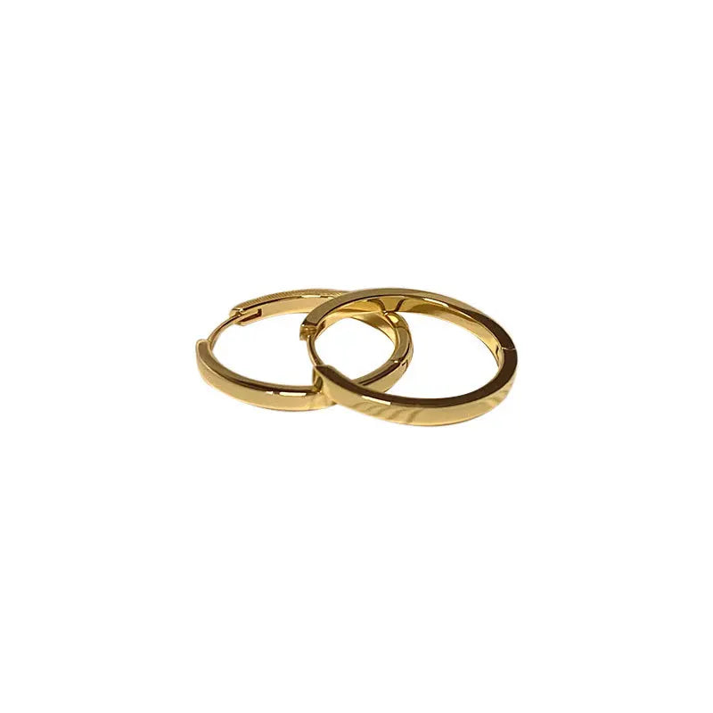 Fancy 925 Silver Needle Round Hoop Earring Jewelry Chic Silver Gold Plated Hoop Earrings for Women