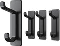 Adhesive Wall Hooks Self Adhesive Steel Wall Double Hook Coat Rack Sticky Door Hanger Wall Mounted Bathroom  Clothes Hook