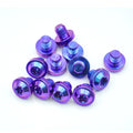 Side Mirror Titanium Alloy Gr5 Torx Tapered Head Purple Screws Bolts M10*10mm D18H7 CNC Machined for Motorcycle