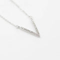 2023 New Design Fine Jewelry Pendant Necklace Fashion S925 Sterling Silver V Shape Charm Necklace for Women