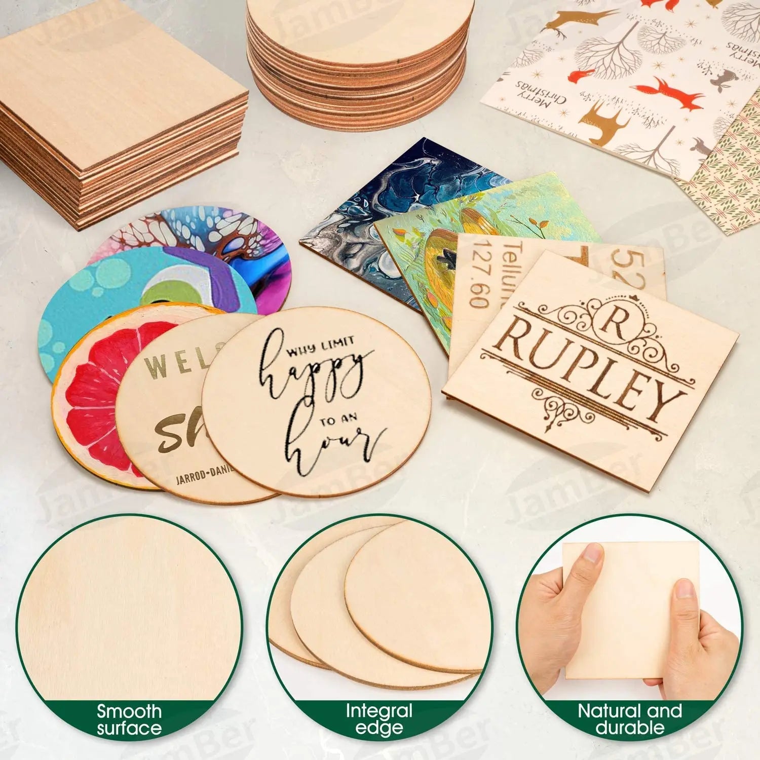 Tailai Customized Wood Sign Blanks Unfinished Wood Craft Blanks Wood Blanks for Cutting