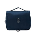 Hot Sale Navy Blue Patterned Hanging for Toiletry Bag Custom Wholesale Travel Cosmetic Wash Bag Stylish Nylon Zipper Closure