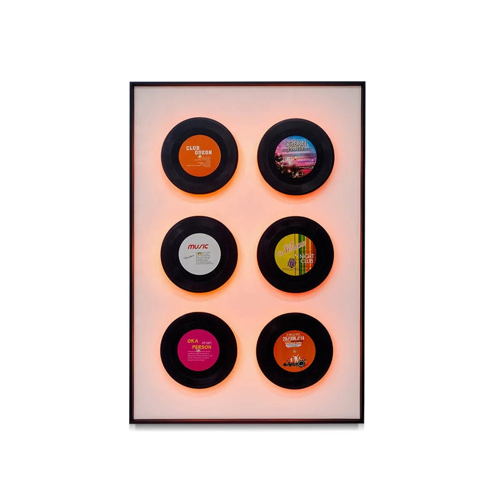 Hot Sale Modern Design Vinyl Record Lighting Acrylic 3D Wall Art for Hotel