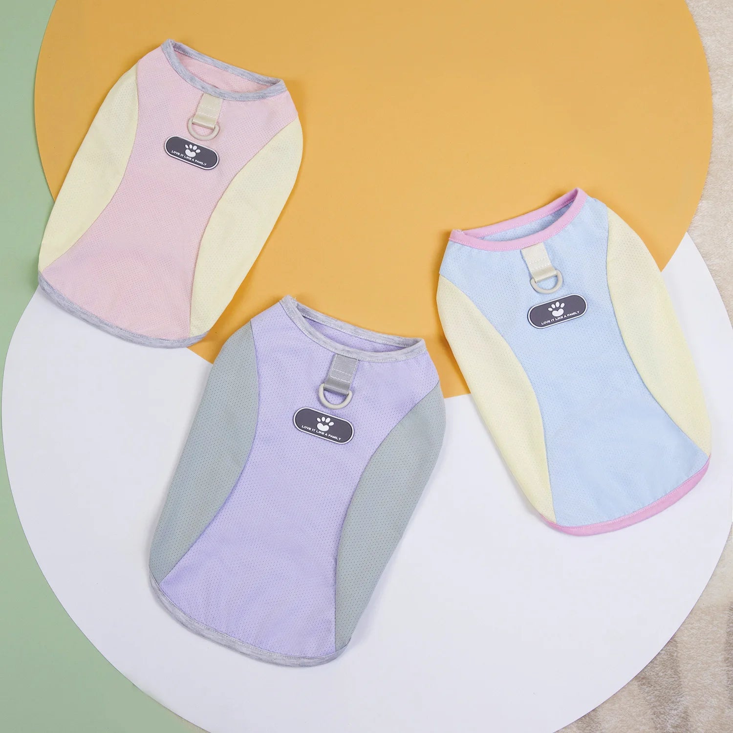 Cool Pet Apparel Clothes New Spring and Summer Dog Cat Clothes Colorful Small Dogs Harness Hole Vest