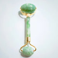 2026 Best Sale Engraving Laser Logo No Noise Natural Double Head Xiuyan Jade Real Green Roller for SPA