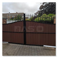 Outdoor Yard Composite Fencegarden Gate Door Privacy with Aluminum Frame