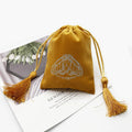 Wholesale LNX Brand Custom Print Golden Jewelry Small Pouch Tassel Drawstring Velvet Gift Bags with Logo LNX-22X175