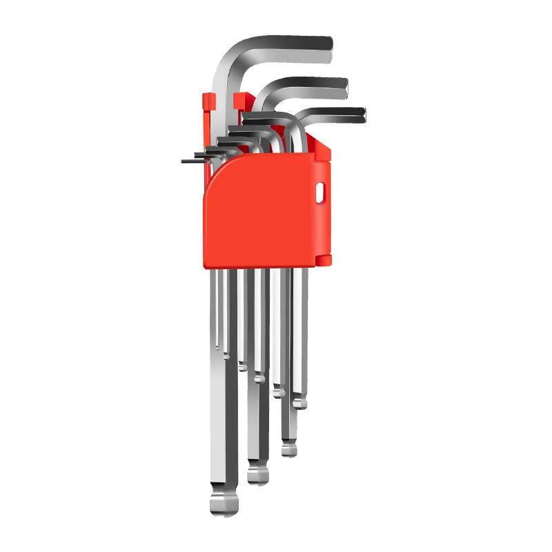 Allen Wrench Set 9-piece Long Arm Ball End Allen Key Set Hex Key Hand Tools with T-handle for Excellent Grip & Torque Transfer