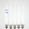 White Polyester Sublimation Printable Pacifier Clips for Kids/Babies for Birthday Occasions