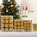 24-Pack Festive Home Hanging Ornaments Plated Christmas Ball Decorations for Tree UV Printed Box Packed