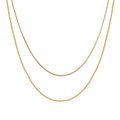JOOLIM 18K Gold Plated Link High-End Stainless Steel Snake Paperclip Necklace Double-Layer Dainty Style Geometric Pattern Trendy