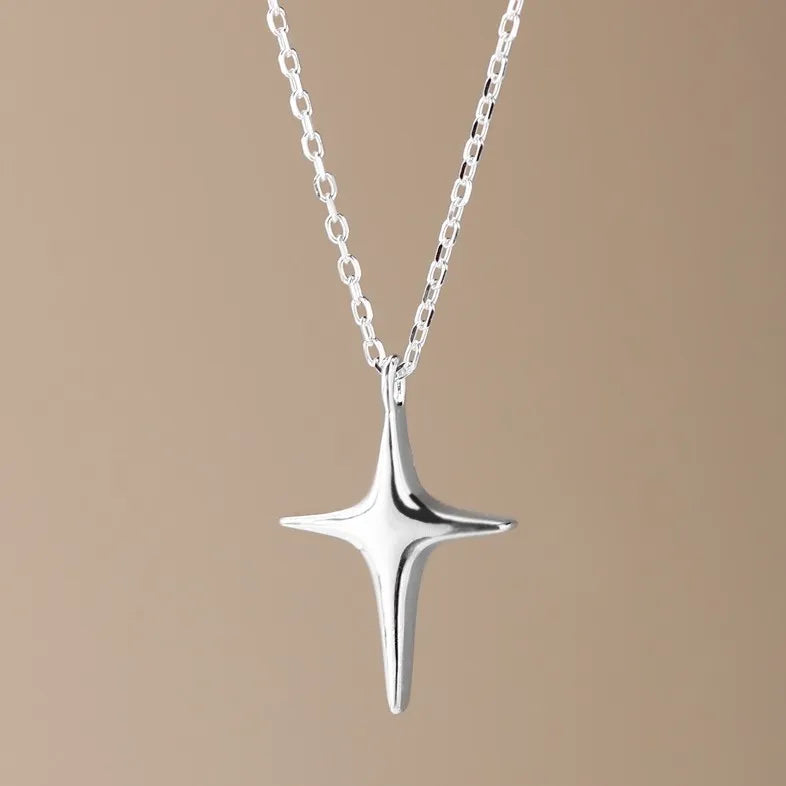 Minimalist Star Pendant 925 Sterling Silver Necklaces Fashion Jewelry for Women