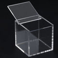 Custom Logo Flip Cover Lid Acrylic Cube Box Clear Acrylic Box with Lid