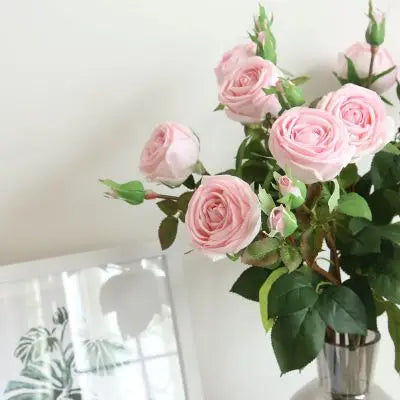 Over Glue Wet Hand Feeling Rose Artificial Flower Home Decoration Wedding Wall Artificial Flower
