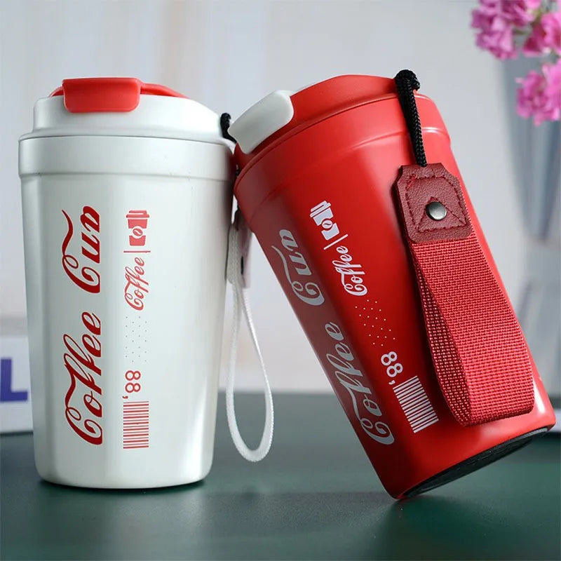 YEWAY Tazas De Cafe OEM Stainless Steel Tumbler 350ML Travel Cup with Straw and Lids Vacuum Insulated Office Mug Car Coffee Mug