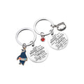 Friendly Gift Ctue Metal Animal Keychain Penguin Key Chains Uplifting Penguin Lovers Gift Inspirational Keyring Penguin Keychain