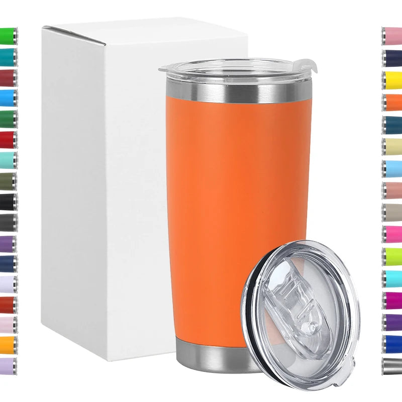 Factory Direct Supply In-Stock 20oz Stainless Steel Double-Layer Vacuum Car Cup 500ml for Business Gifts Cola Ice Coffee Cups