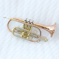 First-Class British Style B Flat Cornet Handmade Rose Gold Cornet Trumpet Made of Phosphor Copper at a Good Price