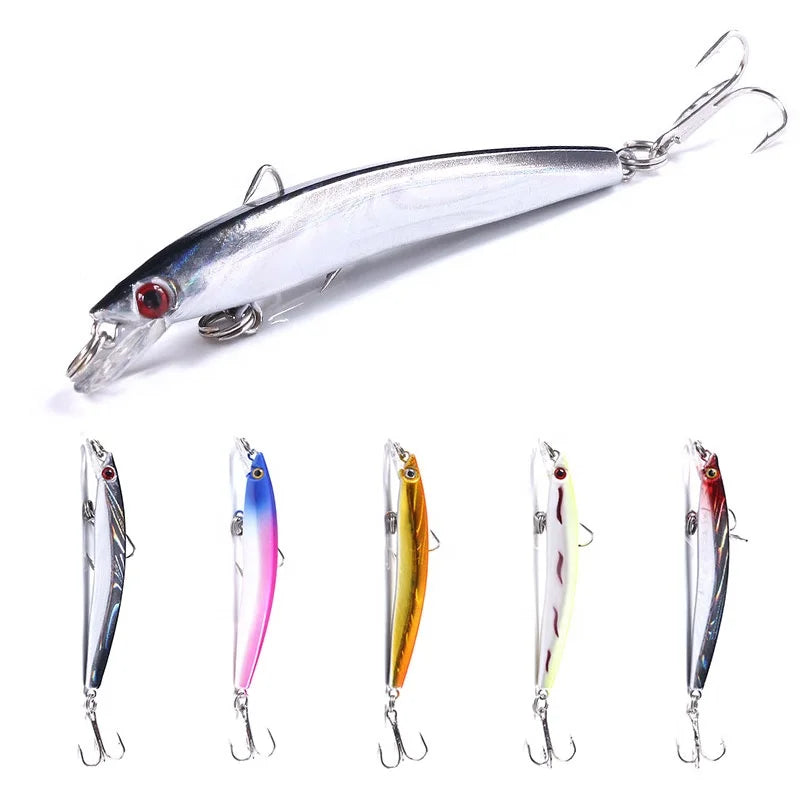 Hengjia Making Hard Plastic Lures Stick Minnow Bait 8cm 5g Simulation Hard Lures Artificial Fishing Lures