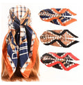 Fanni 35.5" Satin Silk Like Lightweight Multifunctional Outdoor Scarf Bandana for Women European & American Style