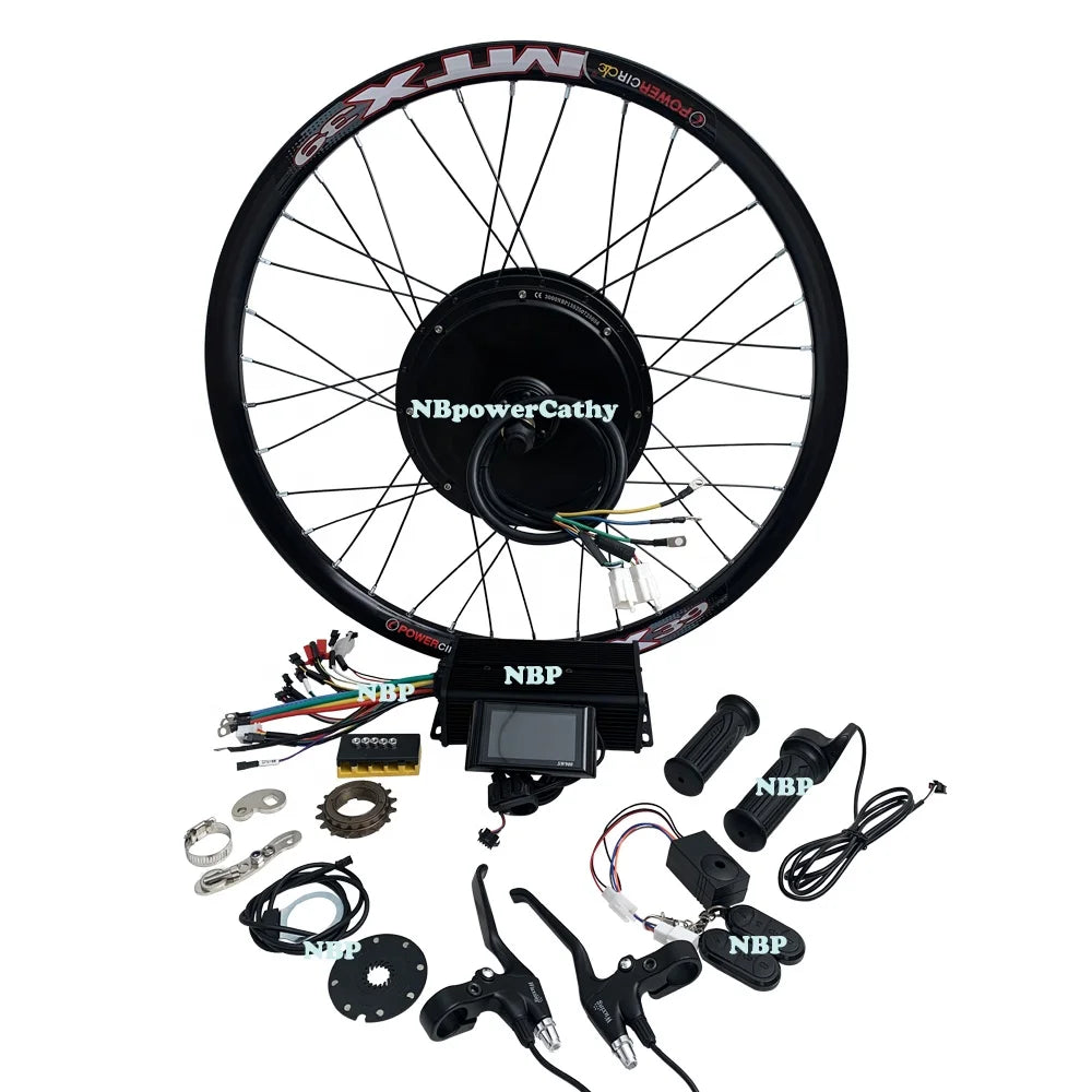 60V 72V Cheap Electric Bike Kit 26 27.5 29 Inch 700C 3000W Hub Motor Rear Wheel Bike Bicycle Electric 80A Sine Wave Controller