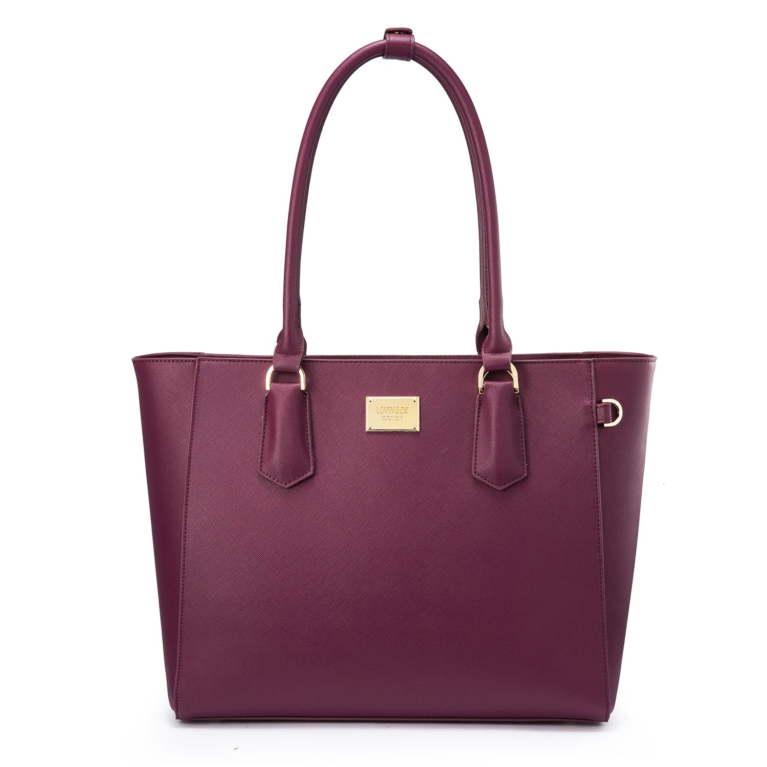 Lovevook Women 15.6 Inch Laptop Briefcase Shopping Handbag Ladies Shoulder Large Work Zipper Multi-purpose Leather Tote Bag Lady