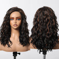 Heat Resistant Fiber Wig Black Side Split T-Shaped Front Lace Wig Long Super Curly Lace Synthetic Wig Soft and Breathable