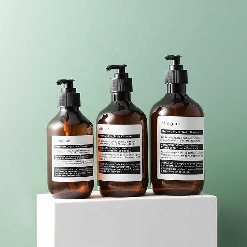 300ml PET Empty Pump Bottle Refillable Plastic Container for Shampoo Conditioner Body Wash Personal Care Packaging Wholesale