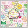 50PCS Factory Hot-selling Notebook Stickers Aesthetically Customized Inspirational Danish Fans Learn English Stickers