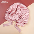 Customize Fashion 16/19/22 Momme Organic Silk Hair Bonnets Special Bow Design Silk Turban Bonnet with Custom logo for Women