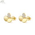 Best Seller Lucky Clover Design Everyday Wear Earrings Jewelry Natural Diamond 18K Solid Yellow Gold Hand Crafted Earrings